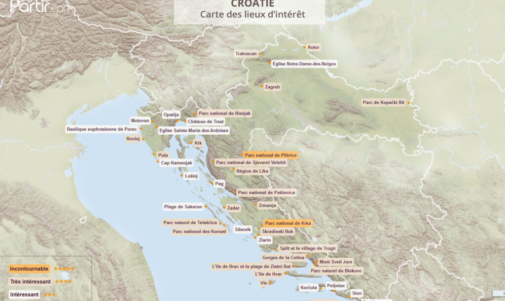 Croatie carte touristique : où trouver les meilleurs plans pour votre prochaine aventure ?