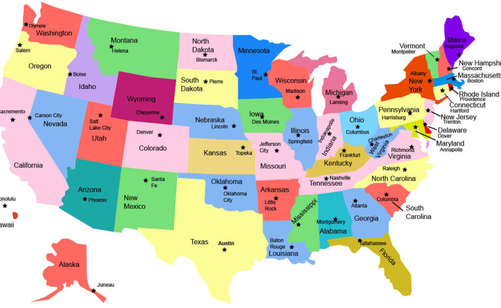 Connaissez-vous les 52 états des États-Unis et leurs capitales ?