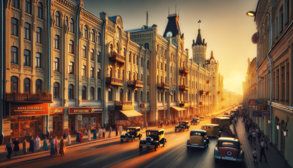 Découvrez la ville russe Ulyanovsk au coucher du soleil.