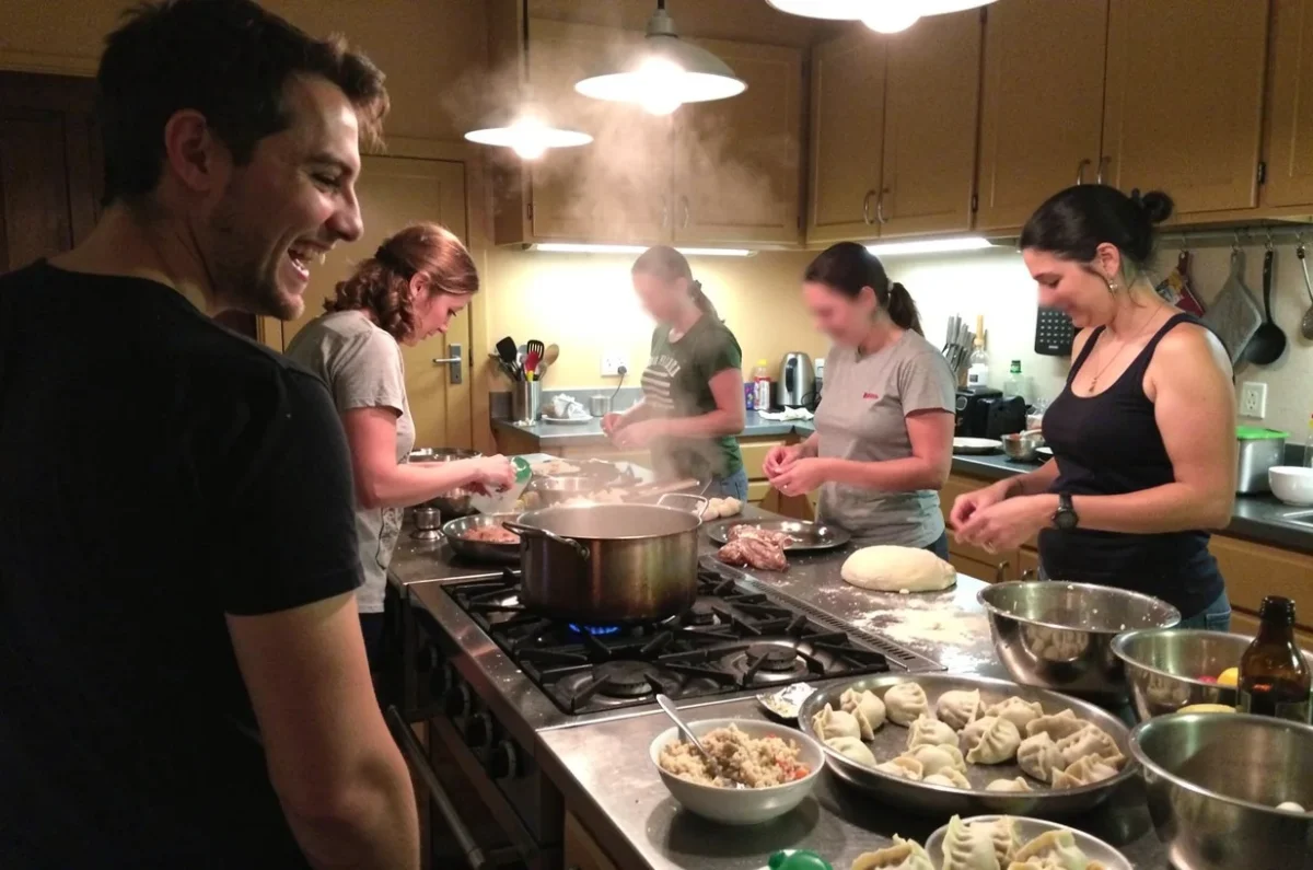Soirée pelmenis, cuisine commune